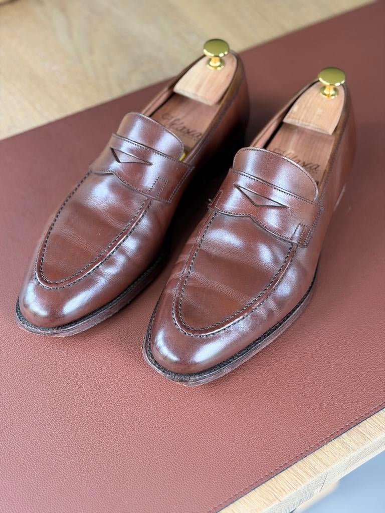 Crockett & Jones Sydney Loafers - Maat 7.5, Ophalen of Verzenden, Gedragen, Bruin, Loafers