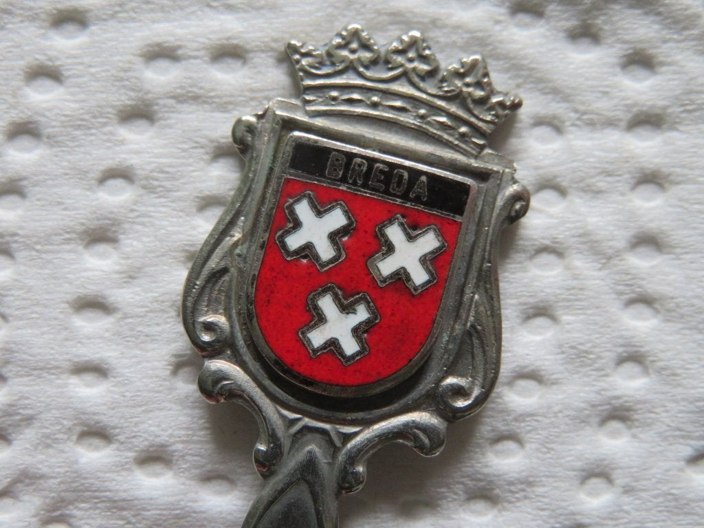 Lepeltje Wapen Breda (emaille), Ophalen of Verzenden, Nieuw, Overige materialen, Bestek