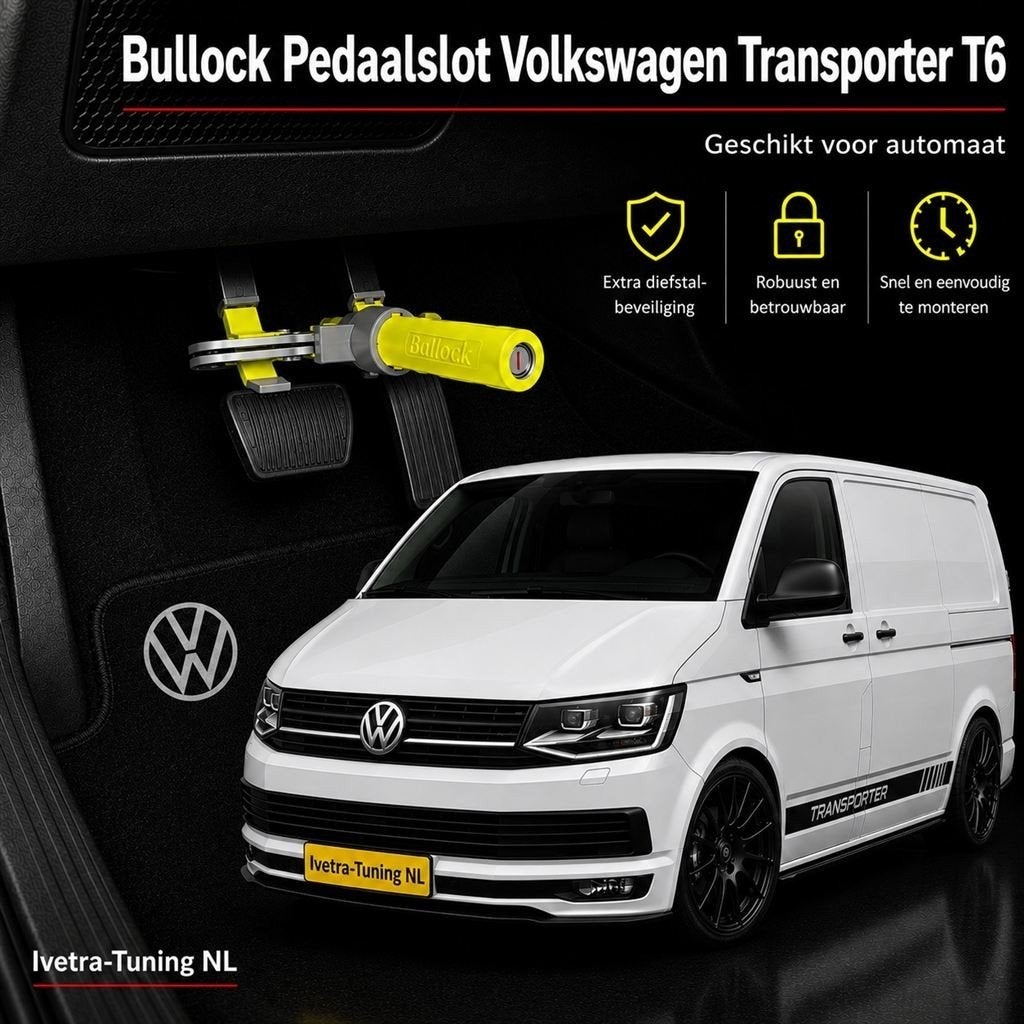 Pedaalslot VW Transporter T5 & T6 Automaat | Beveiliging, Auto diversen, Anti-diefstal, Ophalen of Verzenden, Info@ivetra-tuning.nl | www.ivetra-tuning.nl