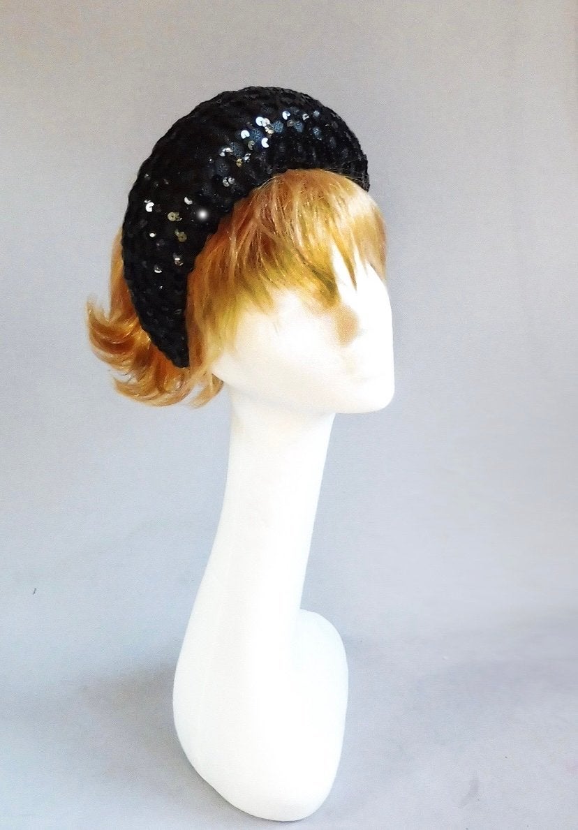 Zwarte Halo Hoed met Pailletten, Ophalen of Verzenden, Nieuw, One size fits all, Hoed