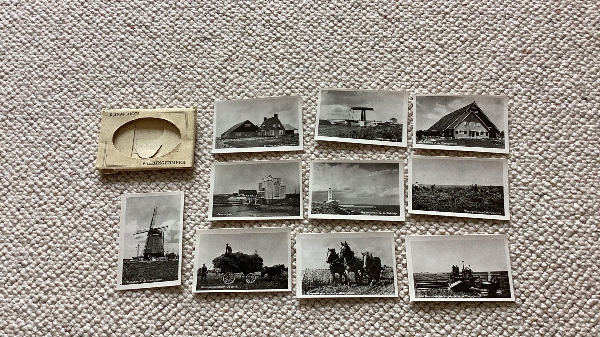 Tien Ansichtkaarten Wieringermeer zgn. snapshots. 988, Verzamelen, Ophalen of Verzenden, 1940 tot 1960, Ongelopen, Noord-Holland