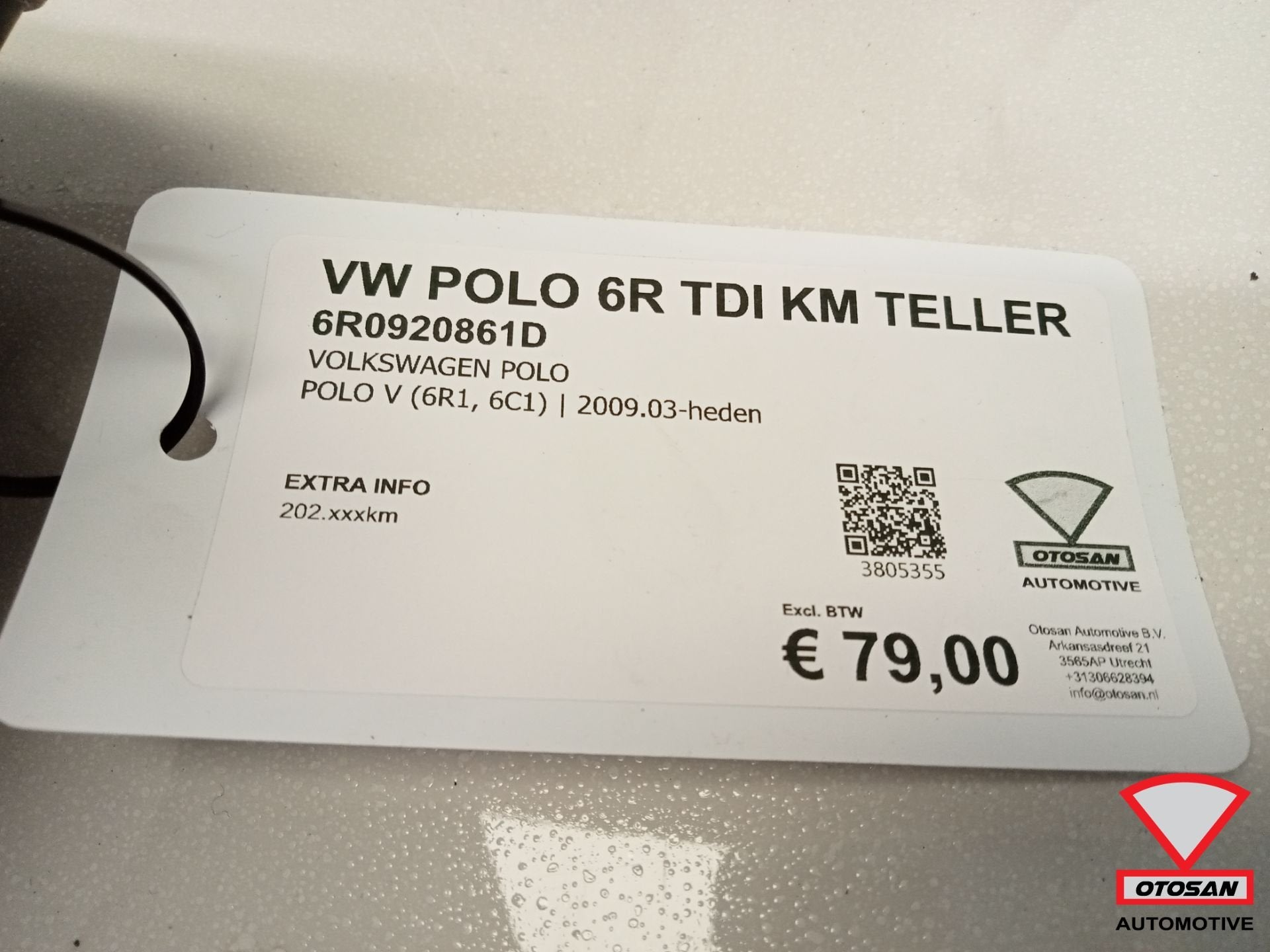VW Polo 6R TDI KM Teller Cockpit 6R0920861D, Gebruikt, Volkswagen, Volkswagen AG, Berliner Ring 2
38440  Wolfsburg, DE