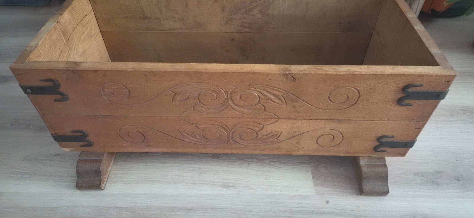 Rustieke houten kist met los deksel, Ophalen, Minder dan 50 cm, Gebruikt, 50 tot 100 cm