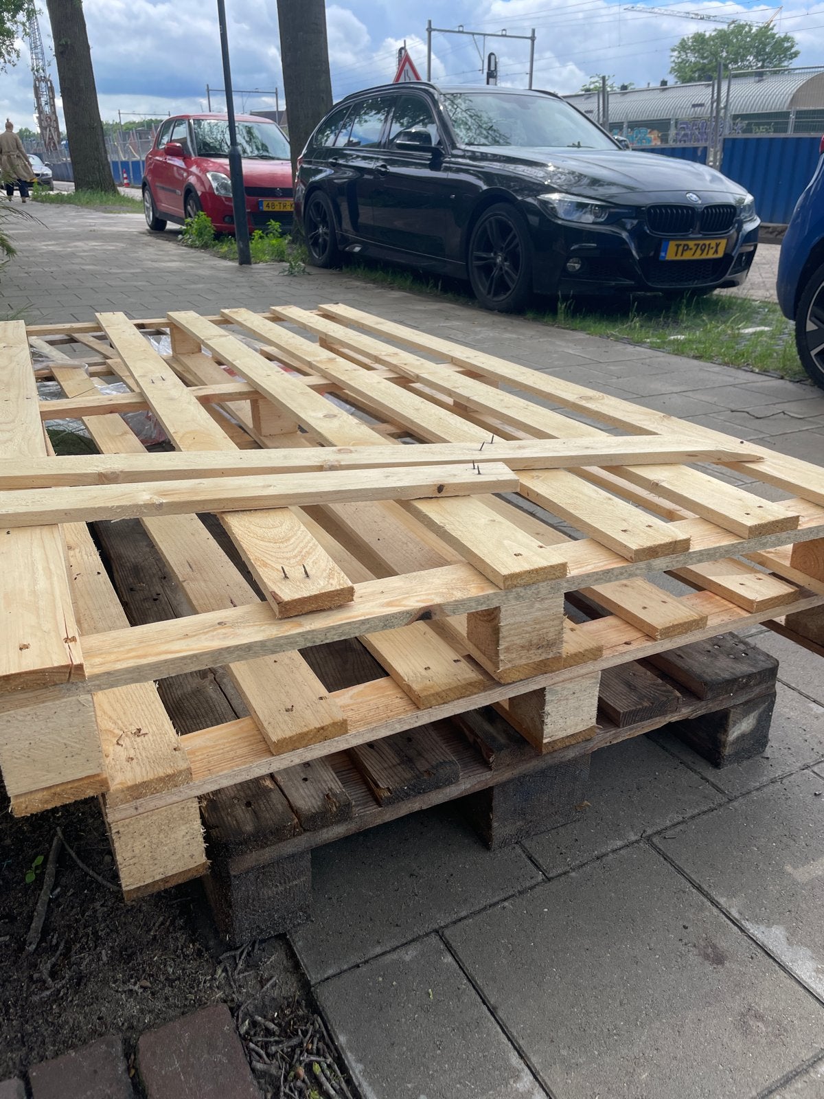 Gratis Pallets - Ideaal voor in de haard of transport, Ophalen, Overige houtsoorten, Minder dan 200 cm, Pallet