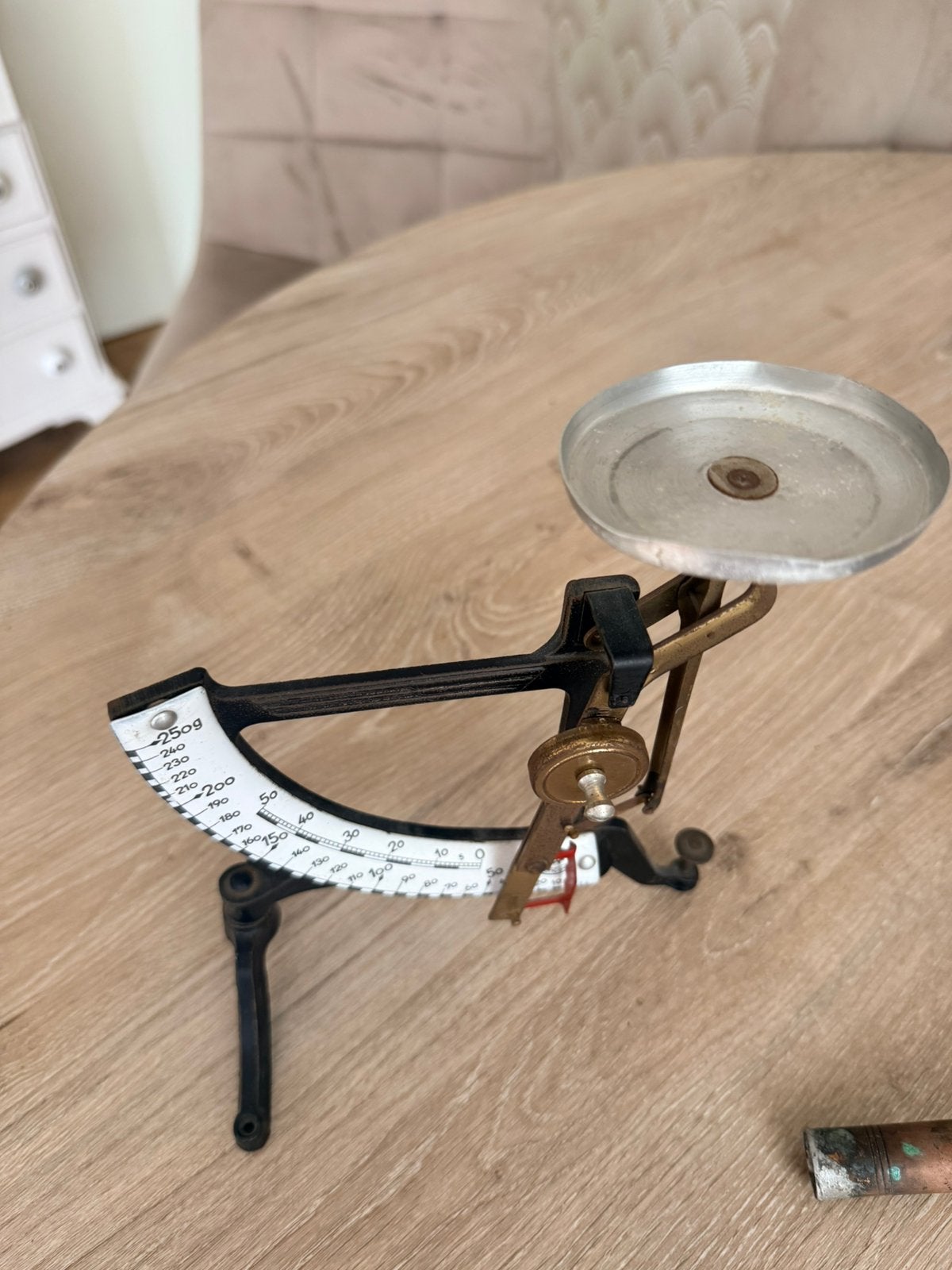 Vintage brievenweger / postweegschaal Concav – tot 250 gram, Ophalen of Verzenden