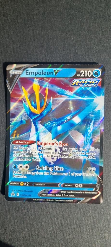 Empoleon V SWSH108 Promo Pokémon Kaart, Hobby en Vrije tijd, Verzamelkaartspellen | Pokémon, Ophalen of Verzenden, Zo goed als nieuw