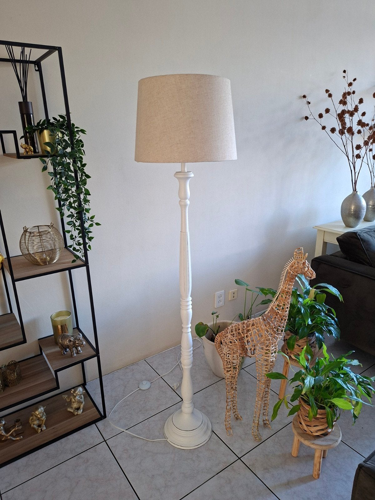 Vloerlamp, Ophalen, Gebruikt, Hout, 150 tot 200 cm