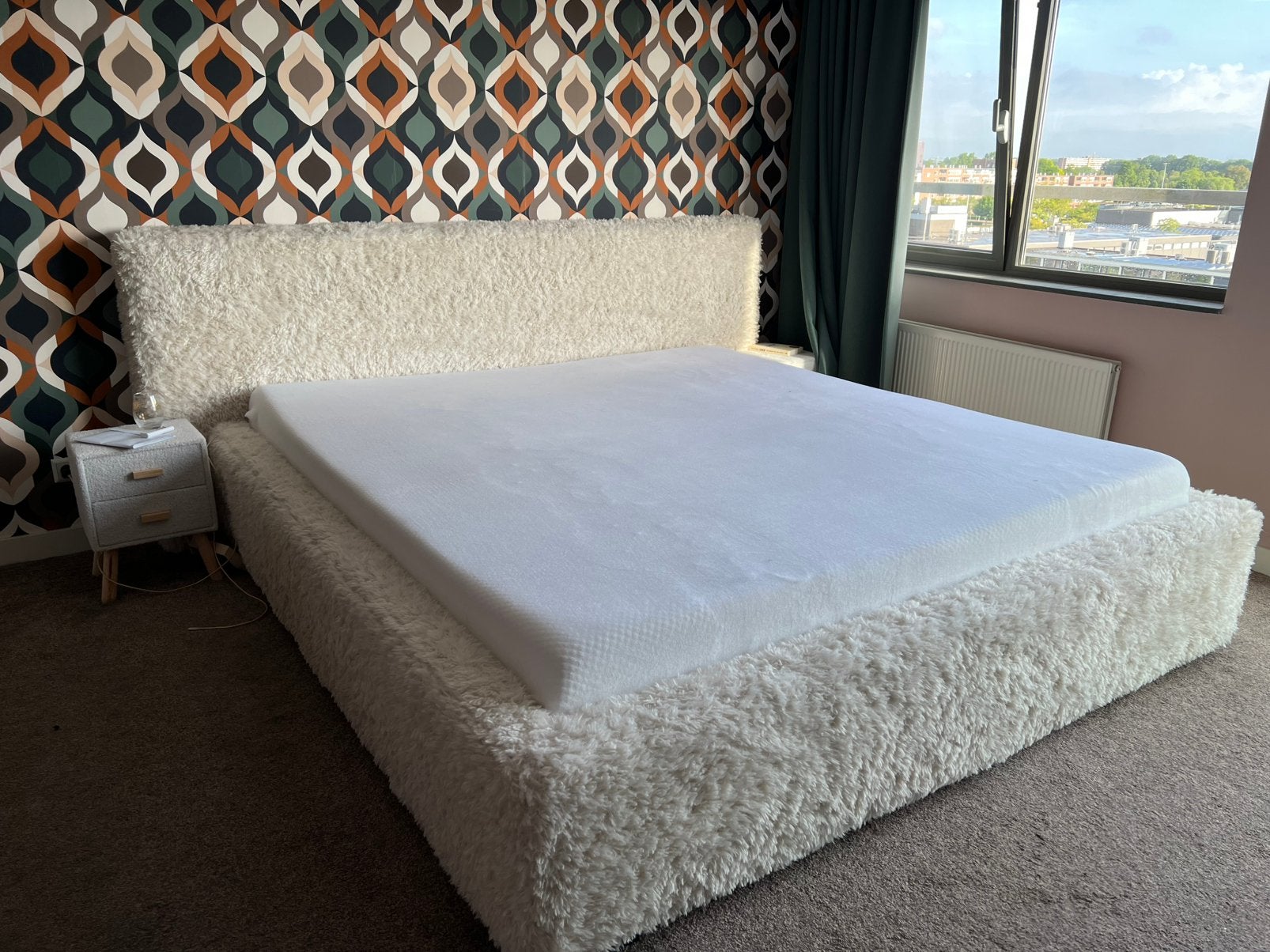 Goossens switch 200x220 bed met sleepy matras, Ophalen, Gebruikt, Tweepersoons, Overige maten