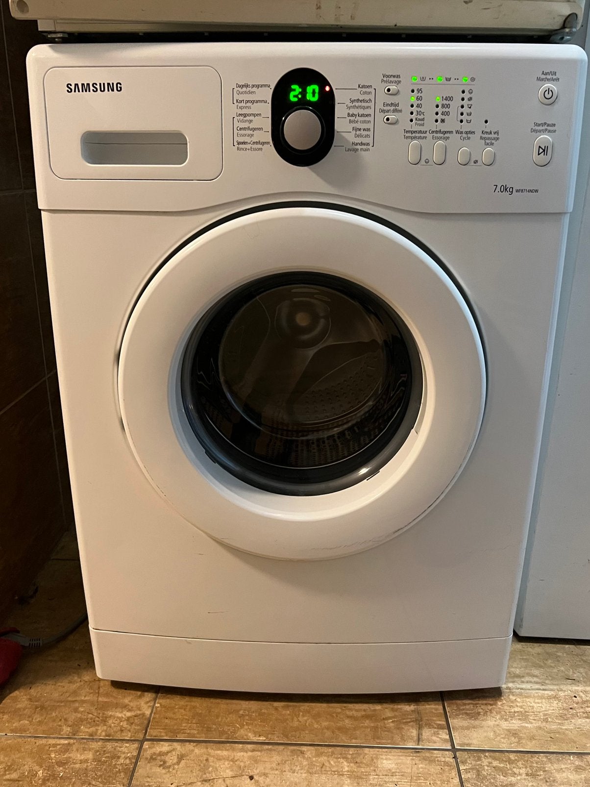 Samsung wasmachine 7 kg, Ophalen, Zo goed als nieuw, 85 tot 90 cm, 1200 tot 1600 toeren