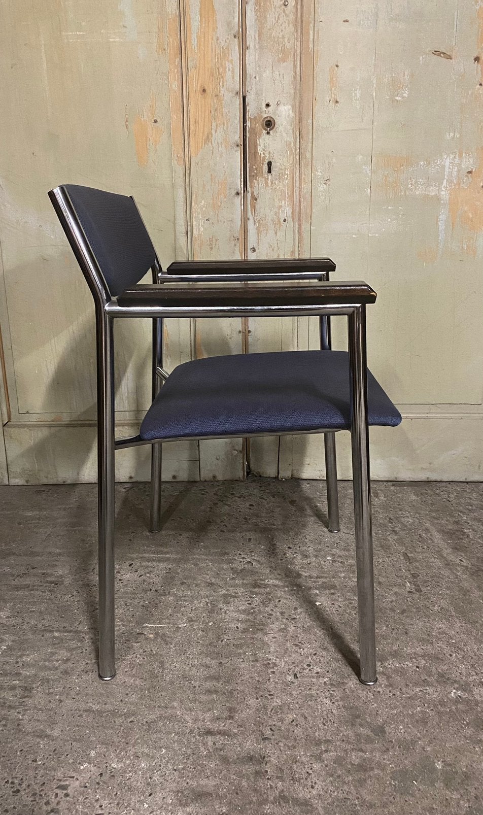 Armstoel, Stoel, Design Gijs van der Sluis, model 60., Huis en Inrichting, Stoelen, Ophalen, -, Blauw, -