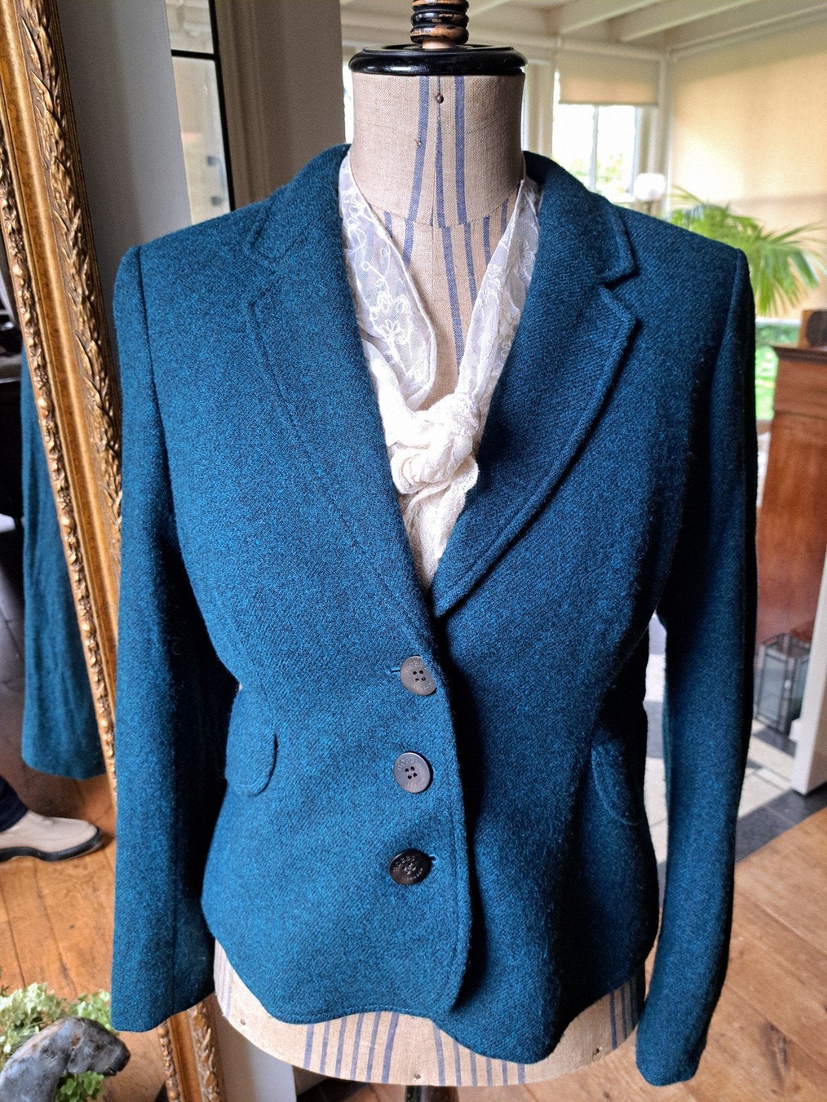 kobaltblauw engels jasje Hobbs London  40, Ophalen of Verzenden, Zo goed als nieuw, Maat 38/40 (M), Blauw