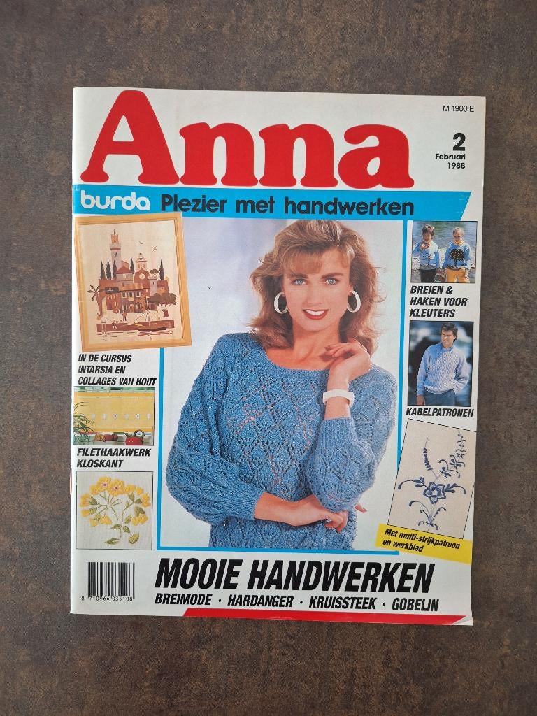 Anna Burda plezier met handwerken februari 1988, Boeken, Breien en Haken, Burda, Ophalen of Verzenden, Zo goed als nieuw