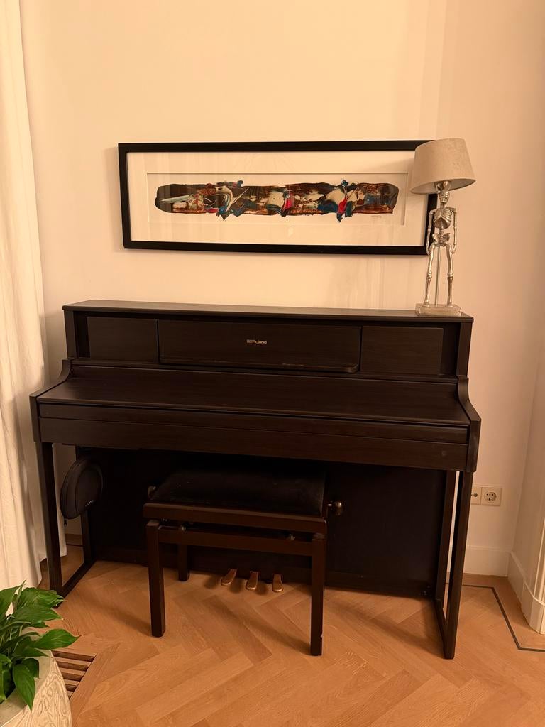 Roland LX705 Digital Piano (2019) + Bench - Great Condition, Muziek en Instrumenten, Piano's, Ophalen, Bruin, Digitaal, Zo goed als nieuw