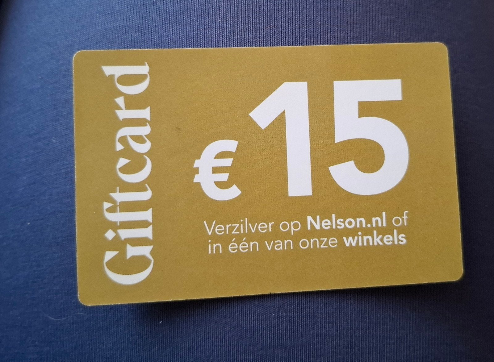 Giftcard Nelson t.w.v. euro 15,00, Tickets en Kaartjes, Eén persoon, Cadeaubon