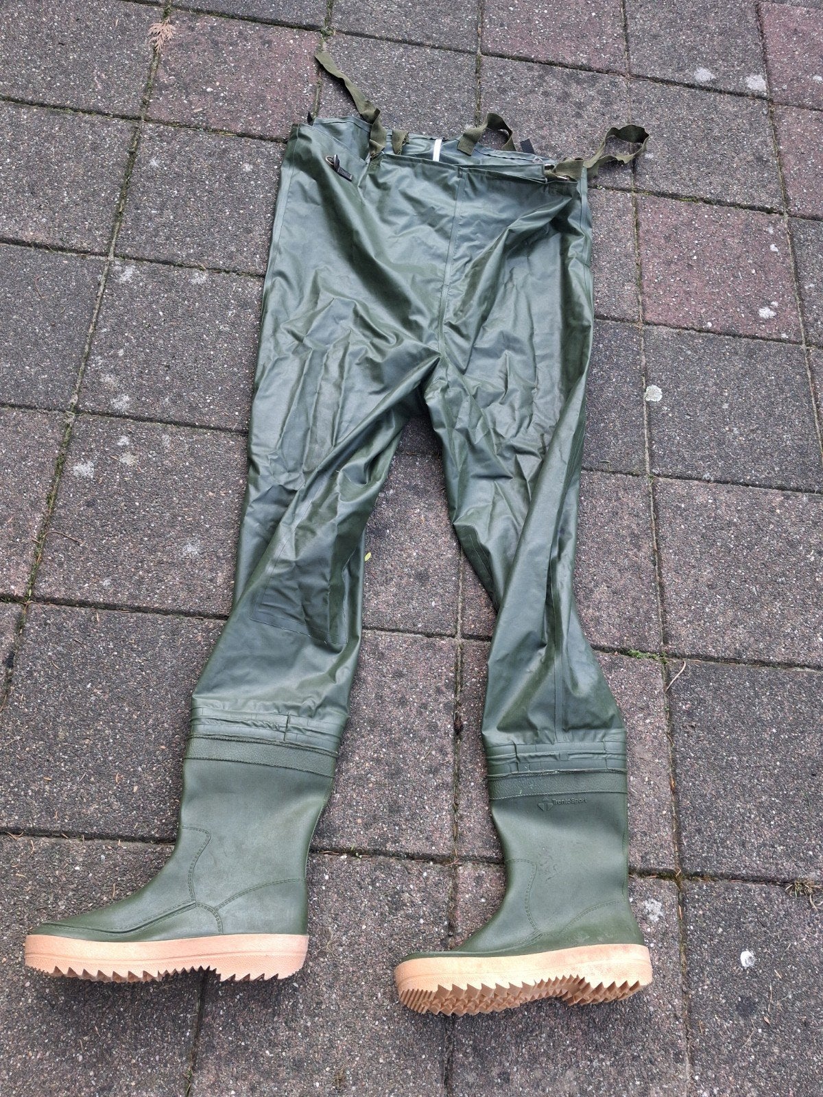 Groene waadpak laarzen schoenmaat 46, Verzenden, Gebruikt, Kleding