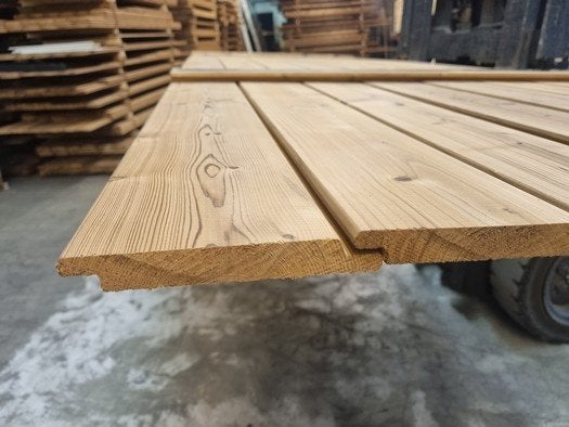 3.35 m2 Thermowood rabat hout - channelsiding - nr: tp146, Ophalen, Nieuw, 250 cm of meer, Planken
