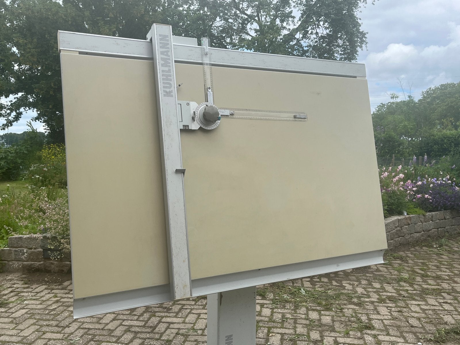 Vintage A-0 tekentafel met zuil - werkt nog volledig, Ophalen, Gebruikt, 130 tot 150 cm