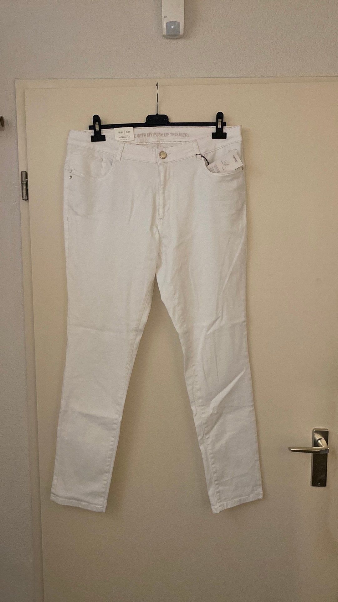 Nieuw witte broek maat 46 L30 merk Para Mi, Wit, Maat 46/48 (XL) of groter, Nieuw, Ophalen of Verzenden