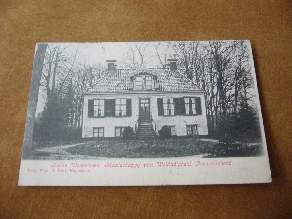 FREDERIKSOORD = HUIZE WESTERBEEK MAATSCHAPPIJ V WELDADIGHEID, Ophalen of Verzenden, Voor 1920, Gelopen, Drenthe