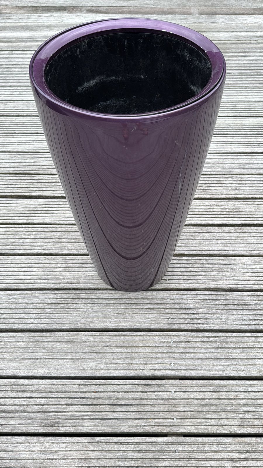 Grote paarse plantenbak Lechuza, Kunststof, Gebruikt, 70 cm of meer, Ophalen