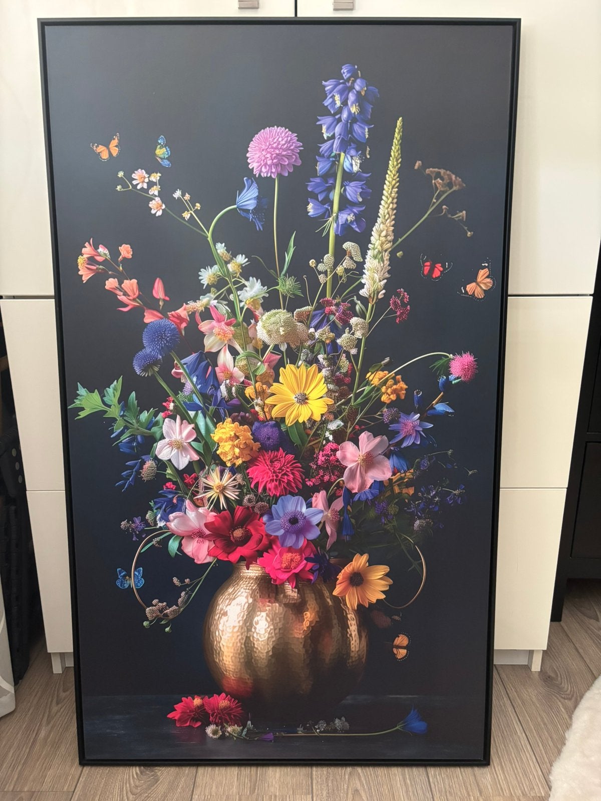 Kleurrijk bloemenschilderij 🌸🌺🌼, Ophalen, Zo goed als nieuw, Schilderij