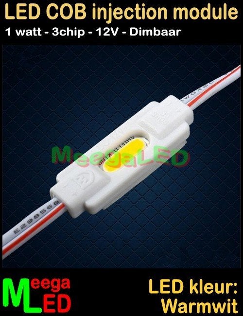 LED Camper COB Verlichting module 1W - IP54 – Warmwit 3000K, Ophalen of Verzenden, Nieuw