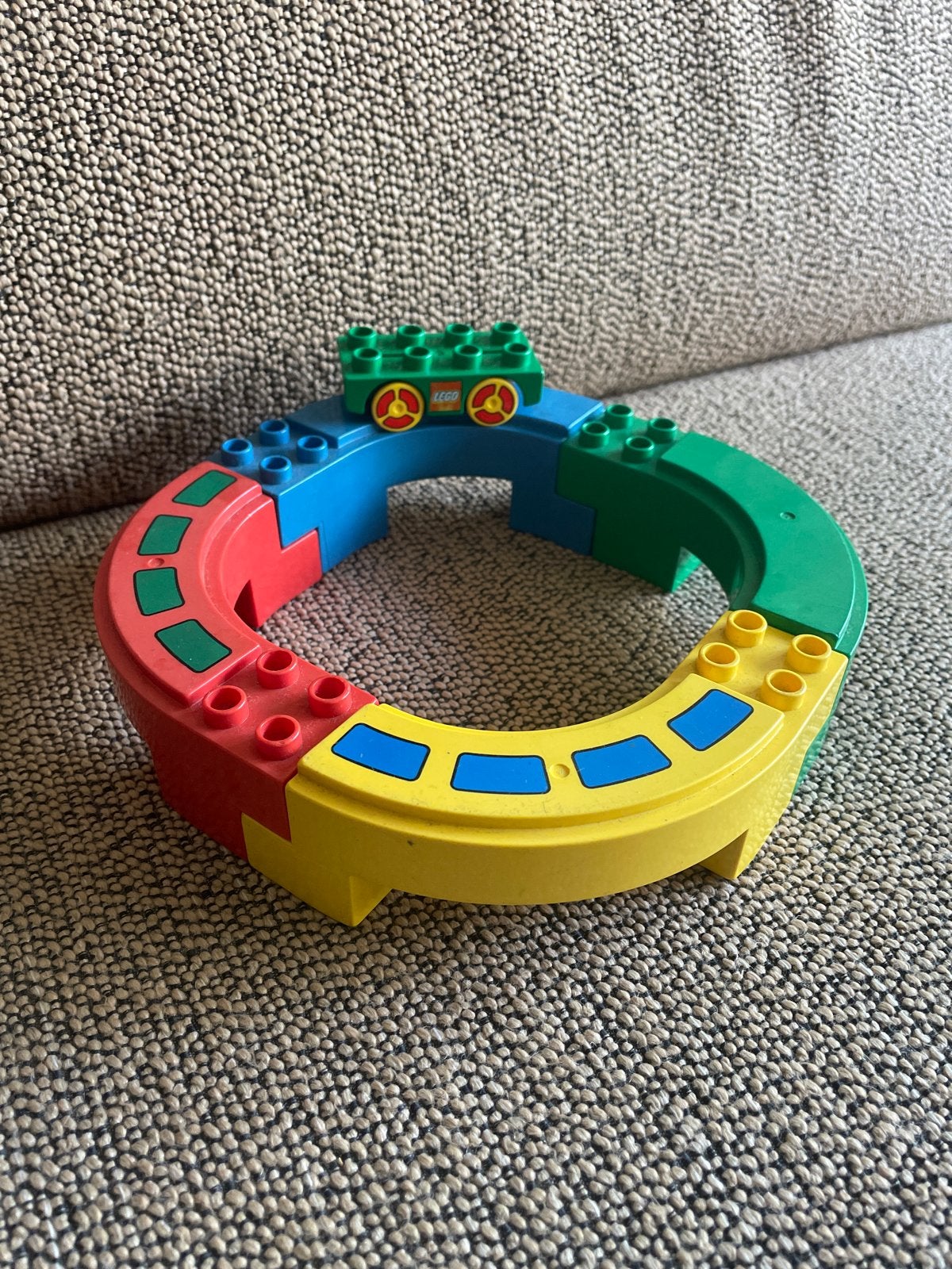 Lego Duplo Cirkelbaan met Treinwagon, Ophalen of Verzenden, Gebruikt, Lego, Overige thema's