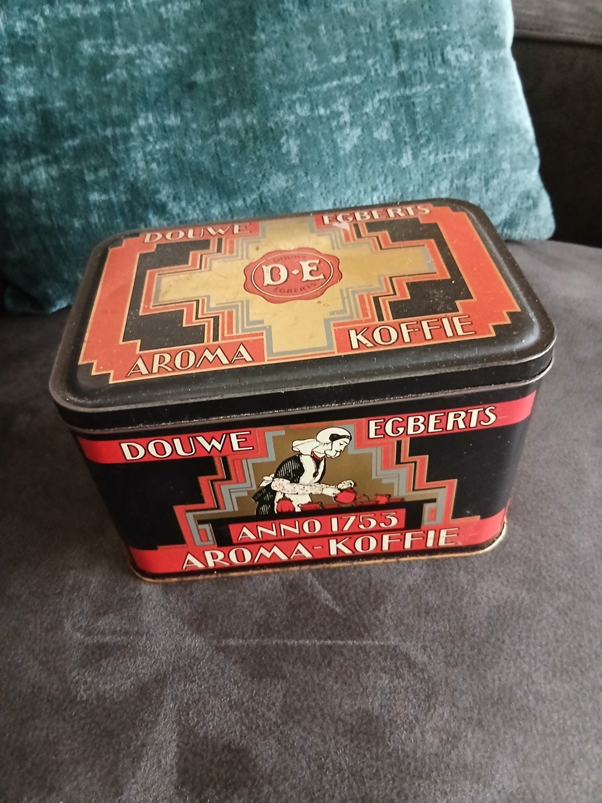 Vintage Douwe Egberts Aroma Koffieblik, Ophalen of Verzenden, Gebruikt, Koffie, Douwe Egberts