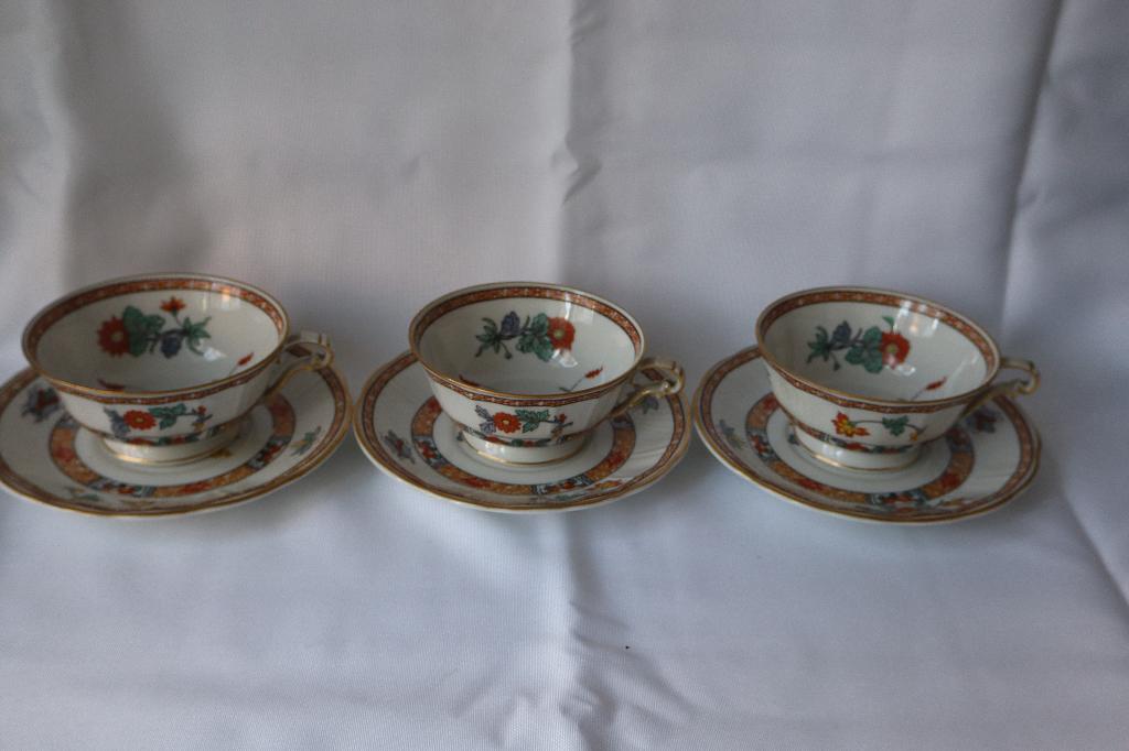 Vintage Bernardaud & Co Limoges Pak Hoi koffie set van 3, Antiek en Kunst, Antiek | Porselein, Ophalen of Verzenden