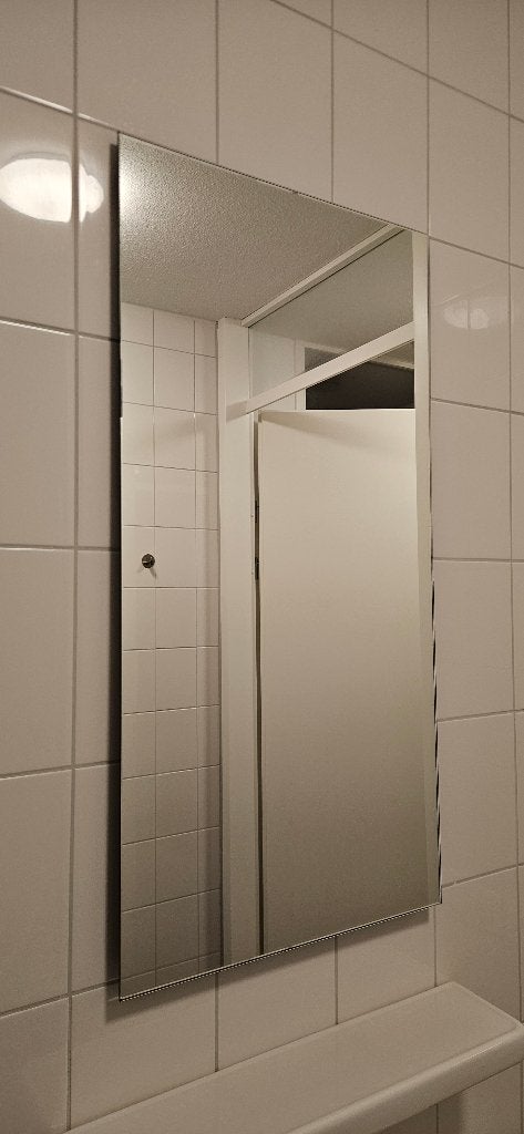 Spiegel + wandplank keramisch, Ophalen, Gebruikt, Overige typen, 50 tot 100 cm