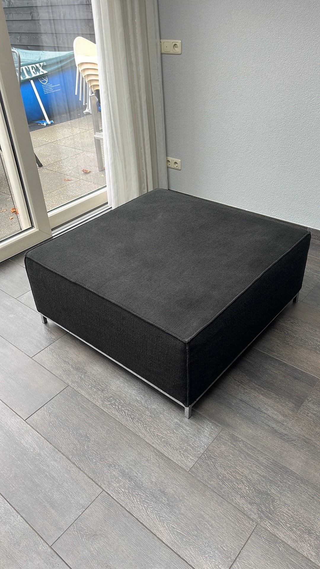 Hocker groot zwart topform, Ophalen, Gebruikt, Vierkant, 75 tot 100 cm