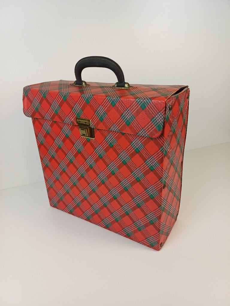 VINTAGE platenkoffer origineel jaren ’70 RETRO Dessin, Ophalen of Verzenden, Gebruikt, Overige formaten, LP