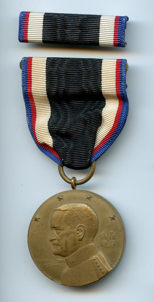 WO1 US "Pershing" Occupation Medal (slot brooch), Verzamelen, Ophalen of Verzenden, Landmacht, Amerika, Lintje, Medaille of Wings