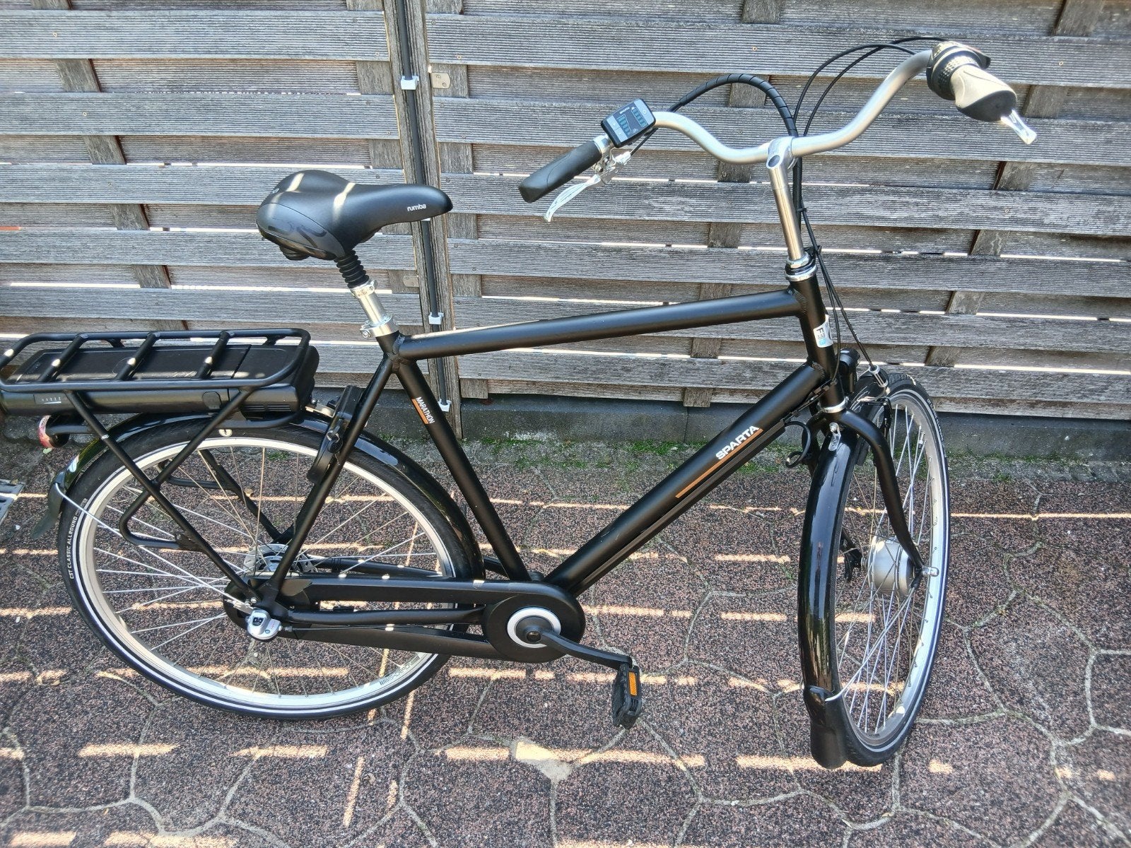 Mooie mat zwarte  Sparta heren ebike, 61 cm frame, Ophalen, Gebruikt, Sparta, Versnellingen