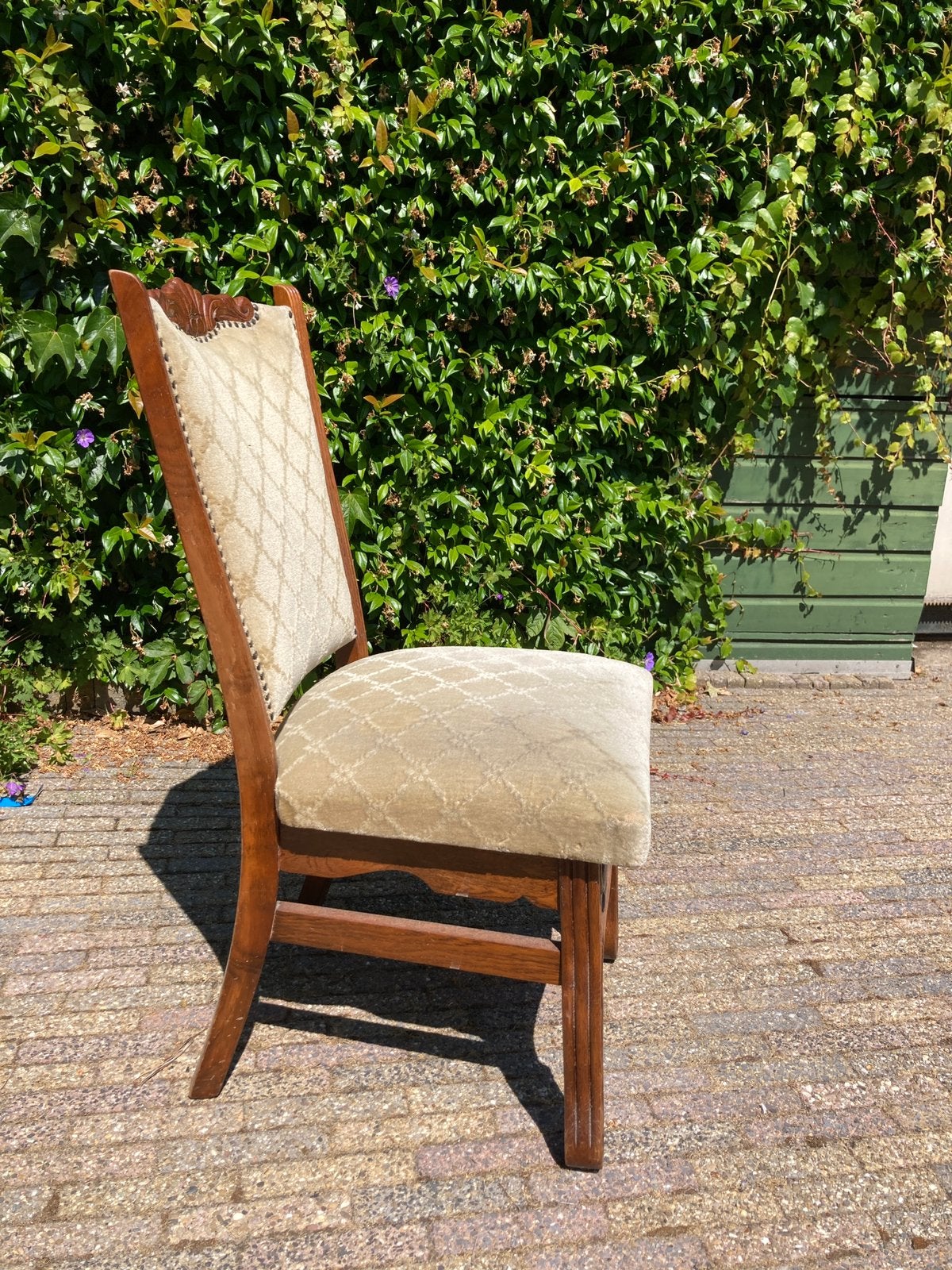 vintage  4 eetkamerstoelen, Huis en Inrichting, Stoelen, Ophalen, Gebruikt, Overige kleuren, Vier