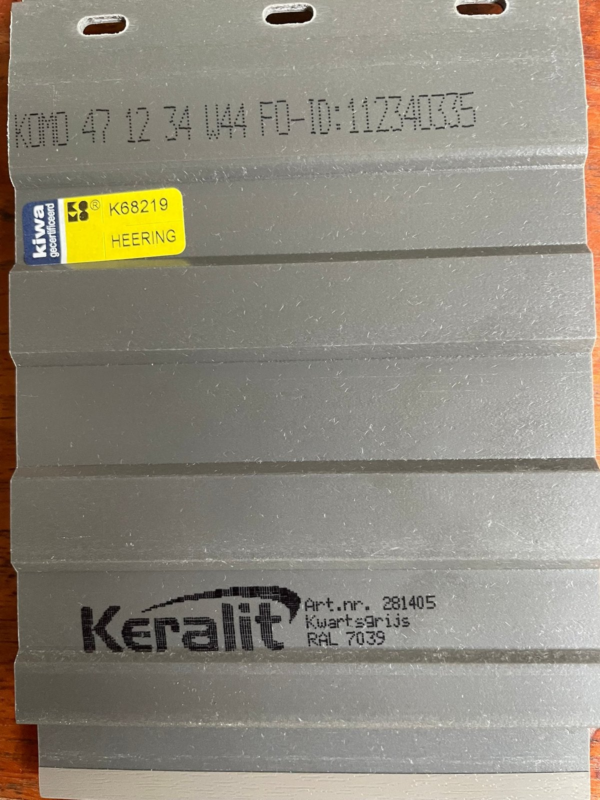 Keralit, ral 7039 Kwartsgrijs, sponningdeel 143, Ophalen, Nieuw, Overige materialen, 20 tot 50 mm