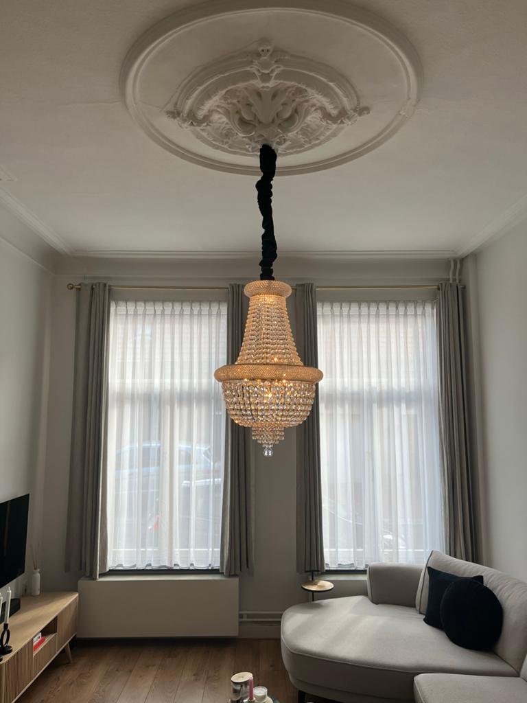 Kristallen Kroonluchter, Ophalen of Verzenden, Zo goed als nieuw, Minder dan 50 cm