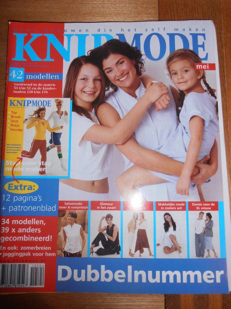 Knipmode mei 2004 dubbelnummer stap voor stap mode maken, Ophalen of Verzenden, Zo goed als nieuw, Vrouw, Knipmode