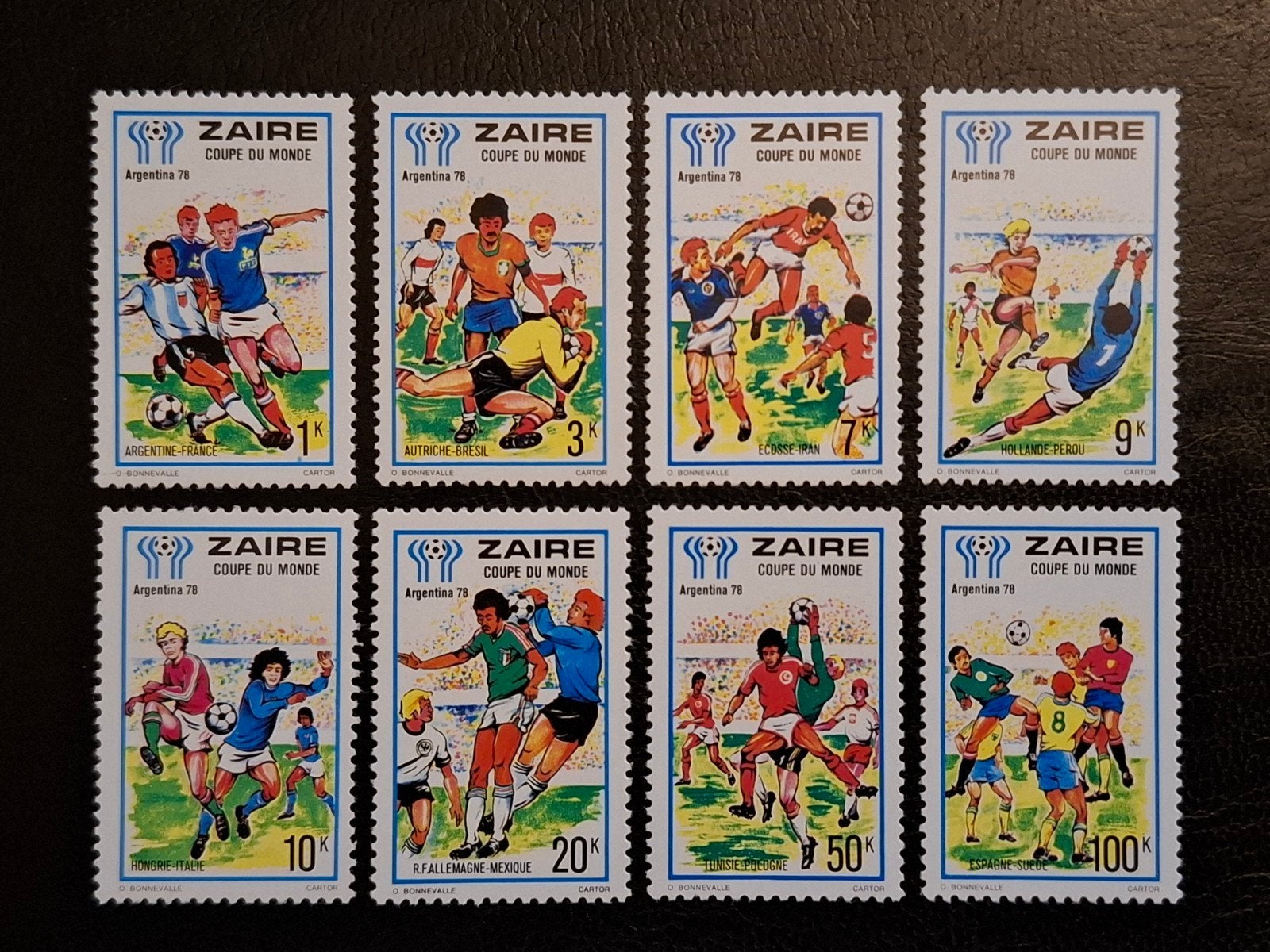 Zaïre 1978 WK voetbal Argentinië, Postzegels en Munten, Ophalen of Verzenden, Overige landen, Postfris