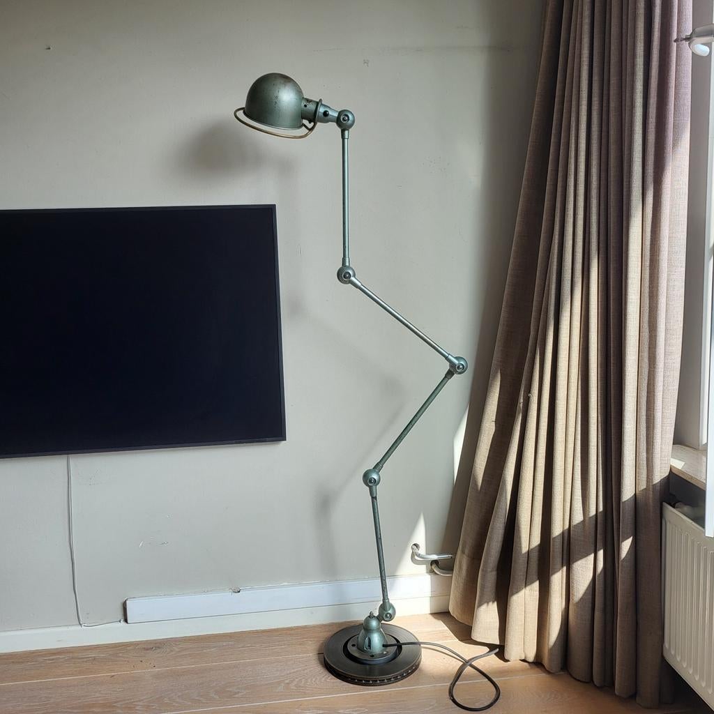 Vintage Jielde staande lamp - 4 armen, Vintage, Industrieel, Ophalen of Verzenden, Zo goed als nieuw, Metaal