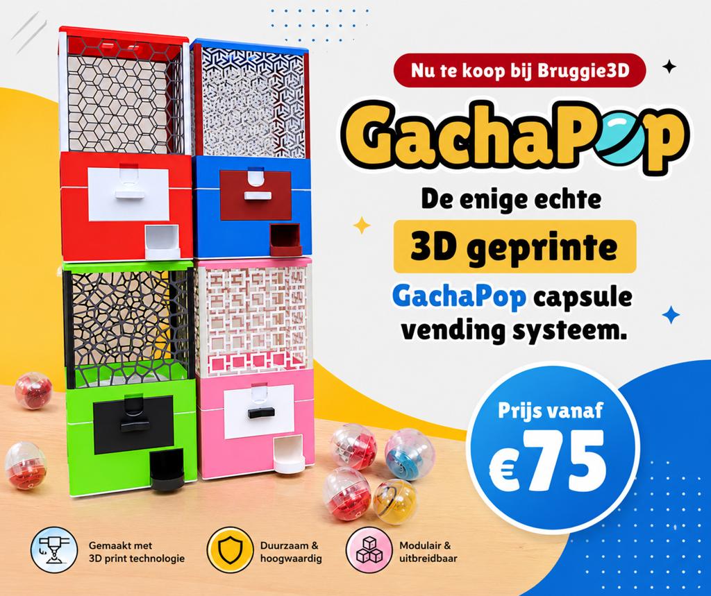 Capsule machine 3D Geprint - Officiele verkoper., Verzamelen, Automaten | Overige, Ophalen of Verzenden, Zo goed als nieuw