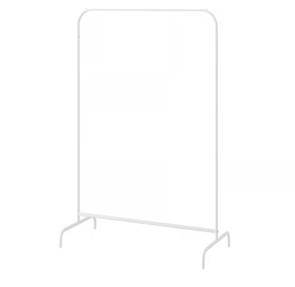 IKEA Kledingrek Wit met 20 Zwarte Kledinghangers, Ophalen, Zo goed als nieuw, Metaal, Volwassenen