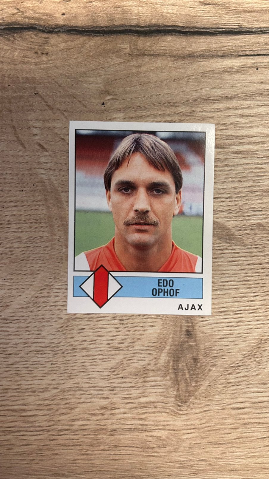 Panini Voetbal 87 plaatje Edo Ophof Ajax, Verzenden, Zo goed als nieuw, Plaatje