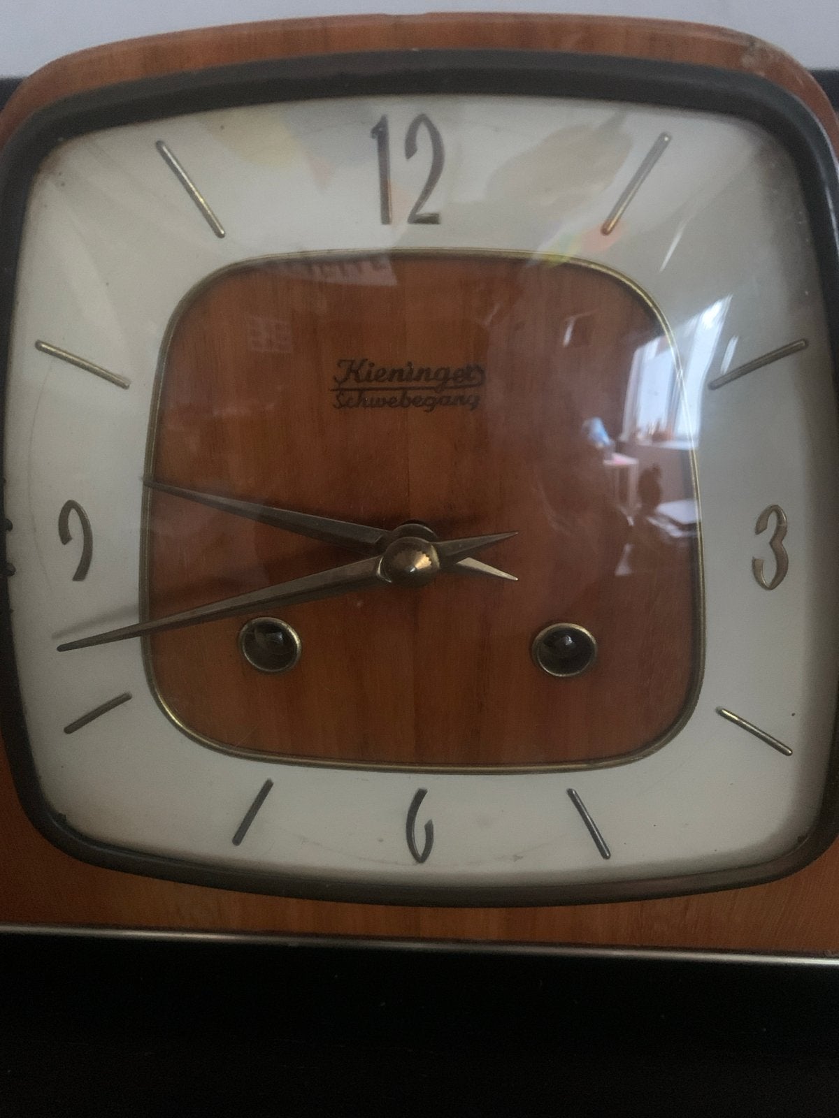 Kieninger Schwebegang Tafelklok - Vintage Hout, Ophalen of Verzenden