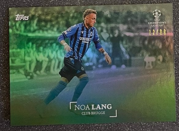 Topps Simplicidad 2023 GREEN REFR. /99 NOA LANG CLUB BRUGGE, Verzenden, Zo goed als nieuw, Plaatje