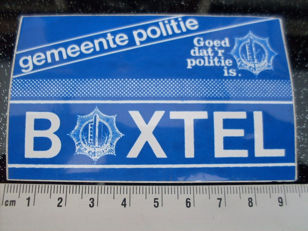 sticker gemeente politie boxtel logo embleem stad plaats, Verzenden, Zo goed als nieuw, Bedrijf of Vereniging