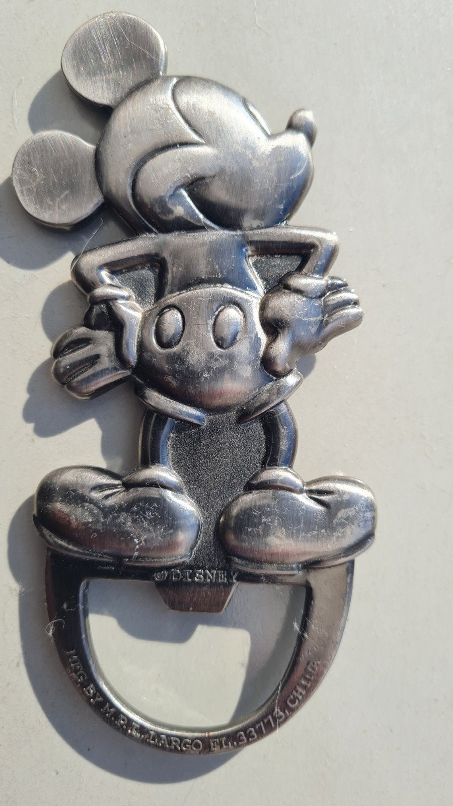 Vintage Mickey Mousse flessenopener Jaren 80/90, 4 bedels of meer, Ophalen of Verzenden, Overige materialen, Overige merken