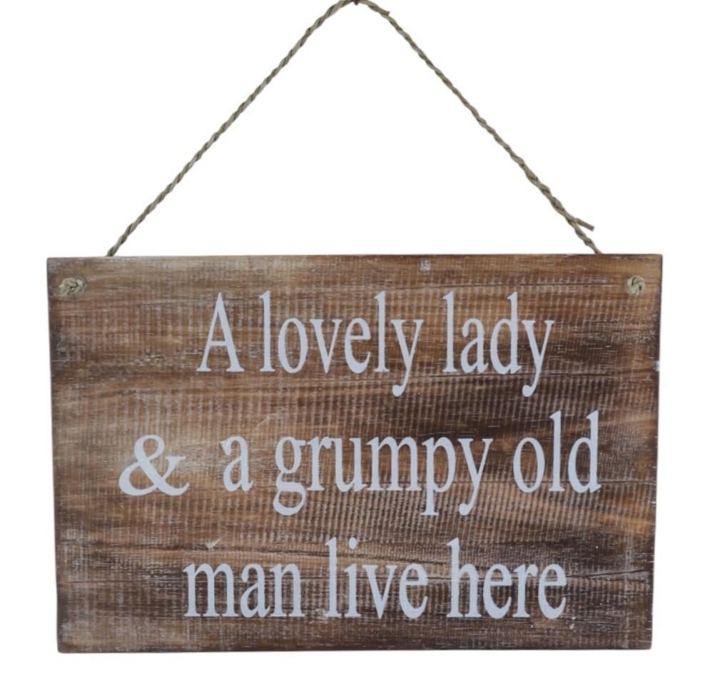 Tekstbord Eda LOVELY LADY 20x30cm, Ophalen, Hout, Meerkleurig, Overige stijlen