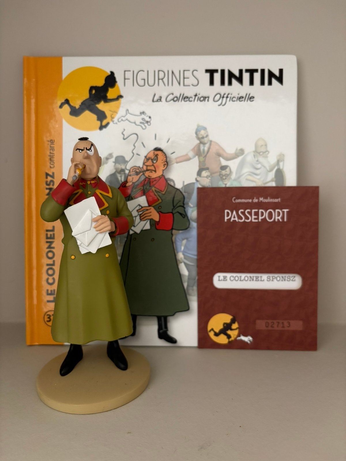 Kuifje/Tintin beeld Kolonel Sponsz Moulinsart, Verzamelen, Stripfiguren, Ophalen of Verzenden, Kuifje, Zo goed als nieuw, Beeldje of Figuurtje