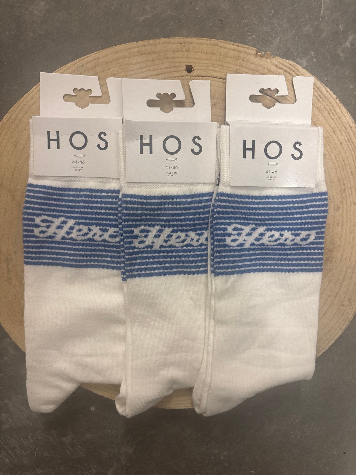 HOS Hero Sokken - Maat 41-46 - Wit/Blauw, Ophalen of Verzenden, Nieuw, Maat 43 t/m 46, Wit